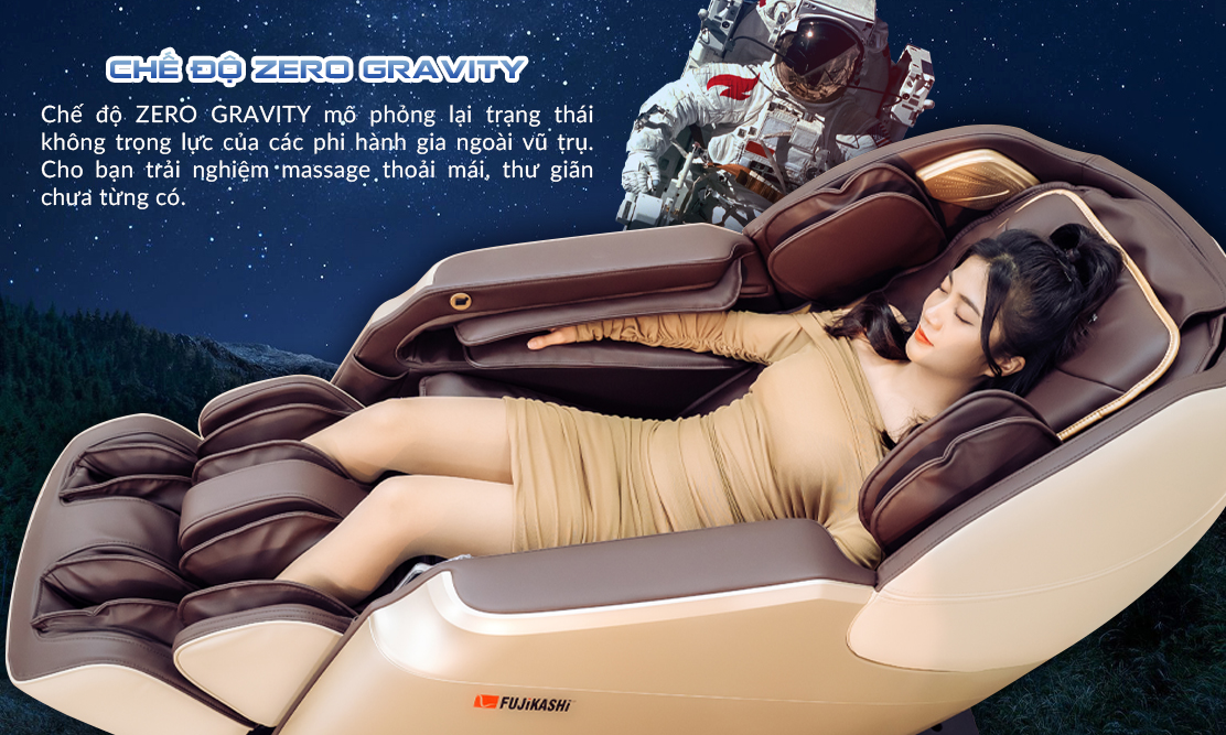 Zero Gravity - tính năng massage không trọng lực được ứng dụng vào trong từng mẫu ghế