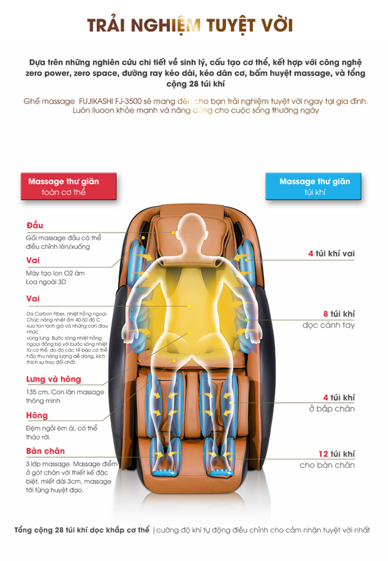 Ghế massage Fujikashi Fj-3500