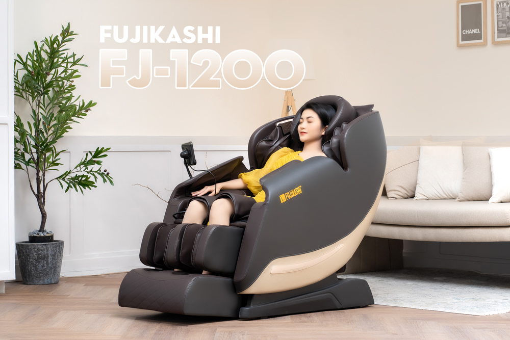 Phiên bản ghế massage Fujikashi FJ-1200 Cam - Xám 
