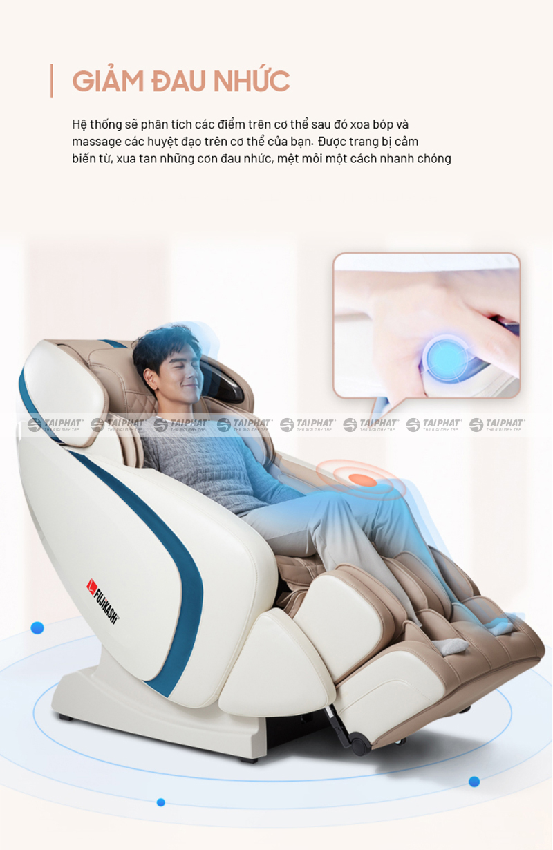 Ghế massage Fujikashi FJ-5700 trang bị đủ tính năng quét tự động toàn thân
