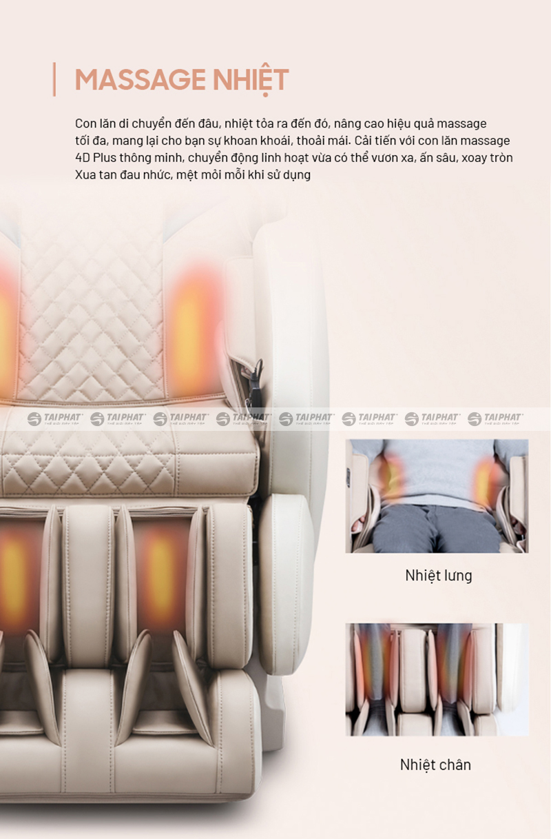 Ghế massage Fujikashi FJ-5700 với tính năng massage nhiệt hiệu quả