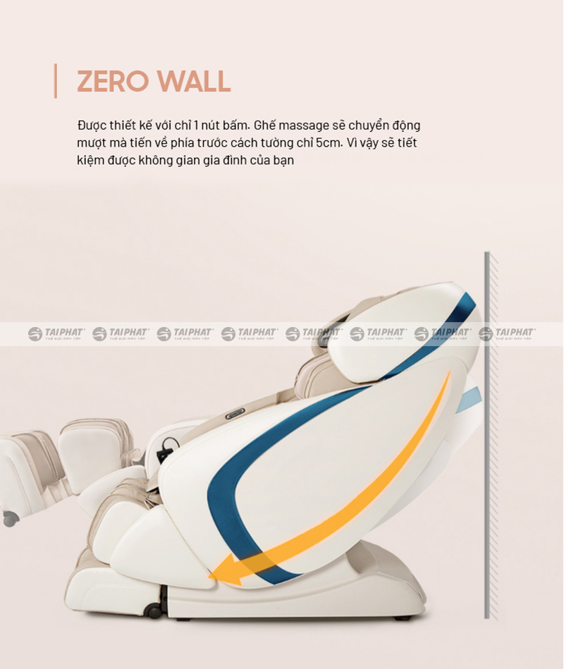 Ghế massage Fujikashi FJ-5700 tính năng zero wall lùi tường thông minh