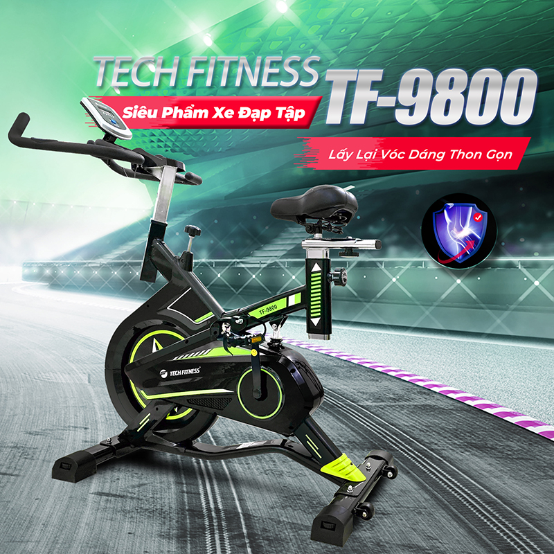 Thiết kế thời thượng, kiểu dáng thể thao. xe đạp tập thể dục Tech Fitness TF-9800 xứng đáng là người bạn đồng hành trong mỗi gia đình