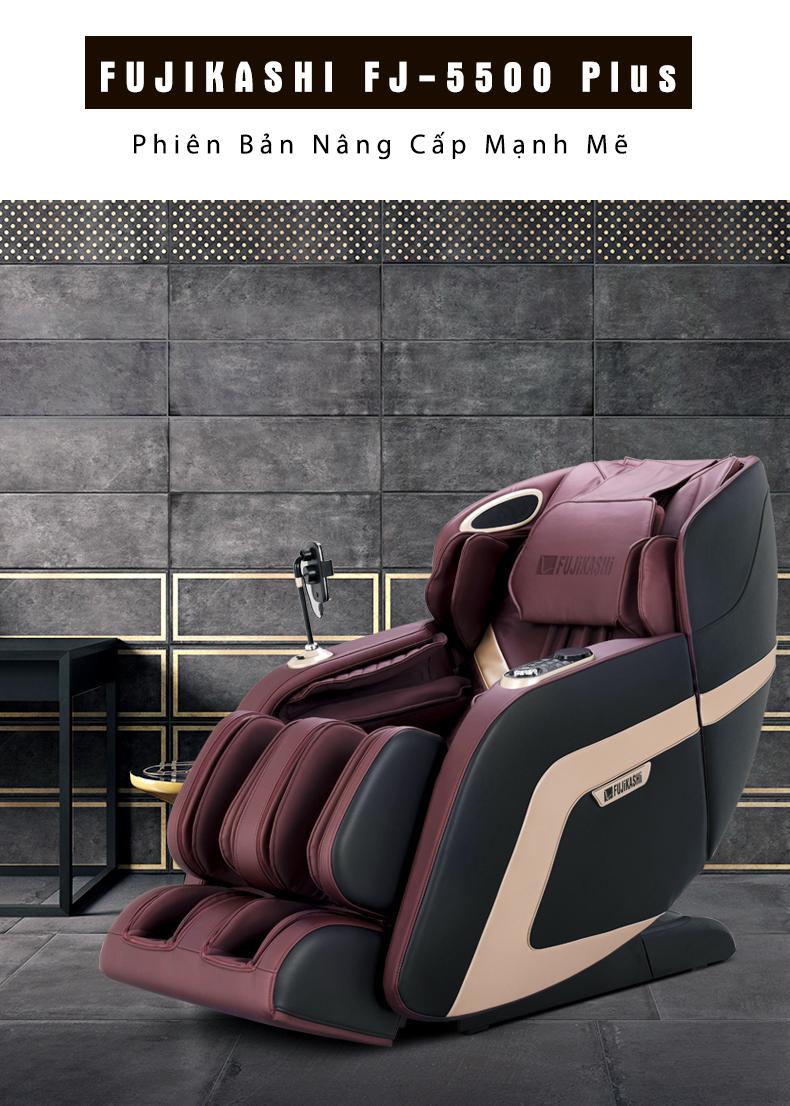 Ghế massage Fujikashi FJ-5500 Plus đem đến sự massage tuyệt vời nhất cho người tiêu dùng