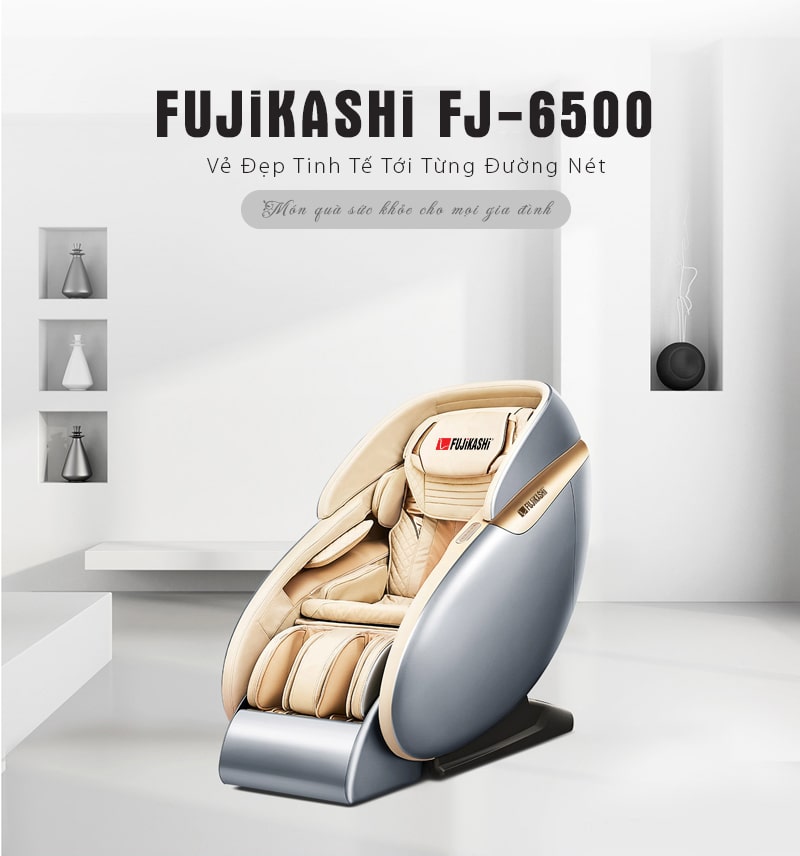 Ghế mát xa nhập khẩu Fujikashi FJ-6500 - Món quà sức khỏe cho cả gia đình